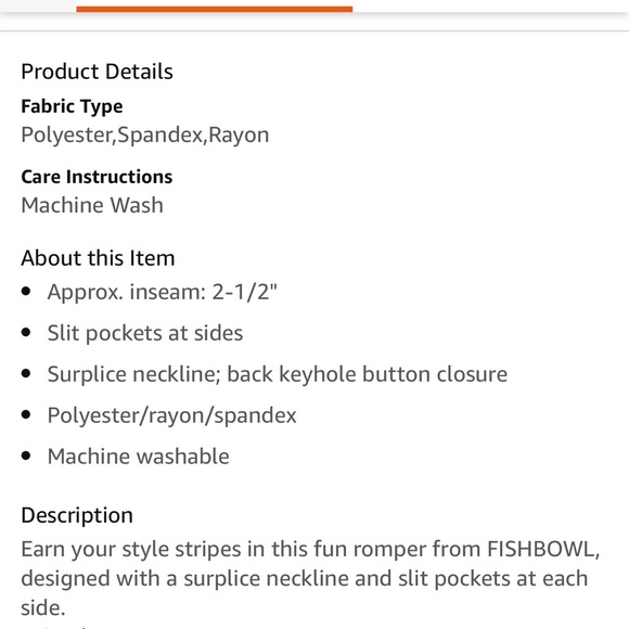 Fishbowl Junior’s Navy Pink White Striped Romper Pockets Size XS - Picture 15 of 15